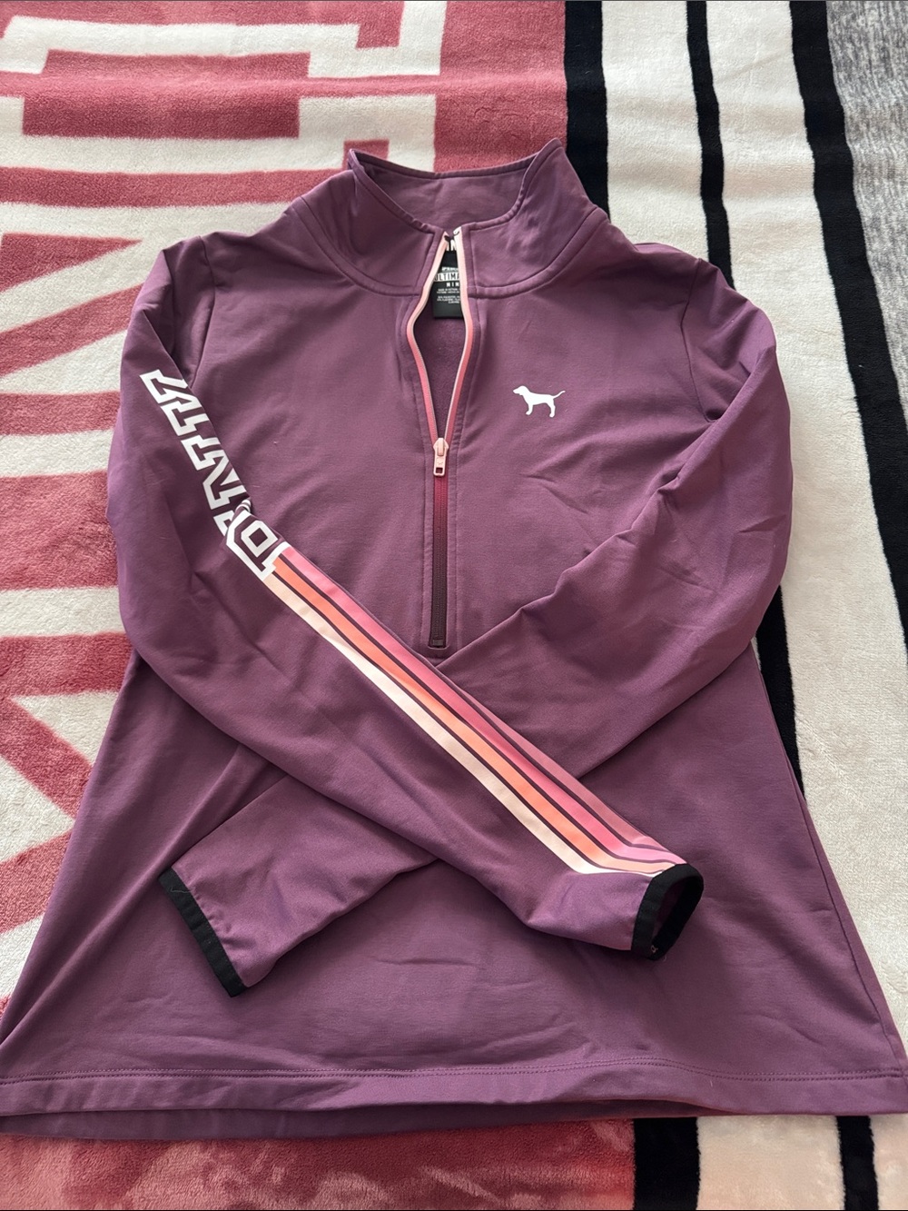 Victoria's Secret PINK Plum Quarter-Zip Pullover